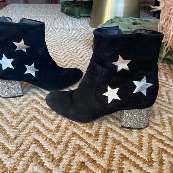 & Other Stories Glitter Star ankle boots suede 9.5 - Picture 10 of 16